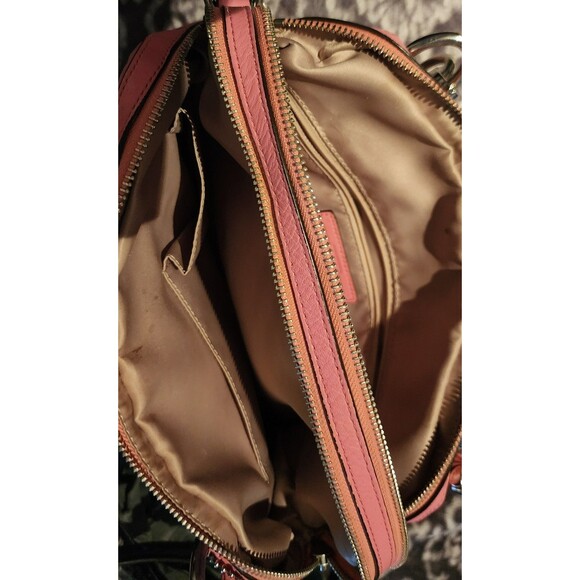 Rare COACH Pink Leather KRISTIN Large Top Zip HOBO ShoulderBag Purse HtF VguC - Picture 7 of 10